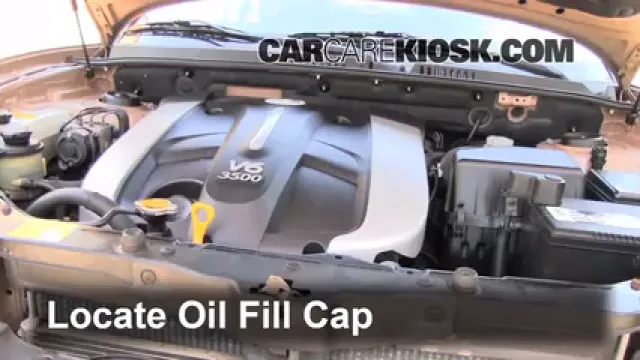 2003 Hyundai Santa Fe GLS 3.5L V6 Aceite Agregar aceite